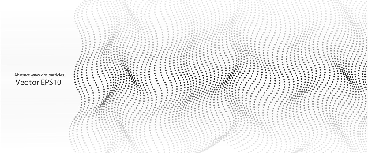 Flowing dots particles wave pattern 3d curve vektorbild