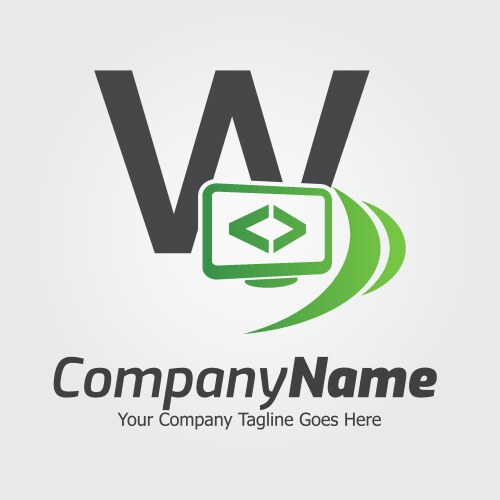 Programming code and computer monitor logo vektorbild