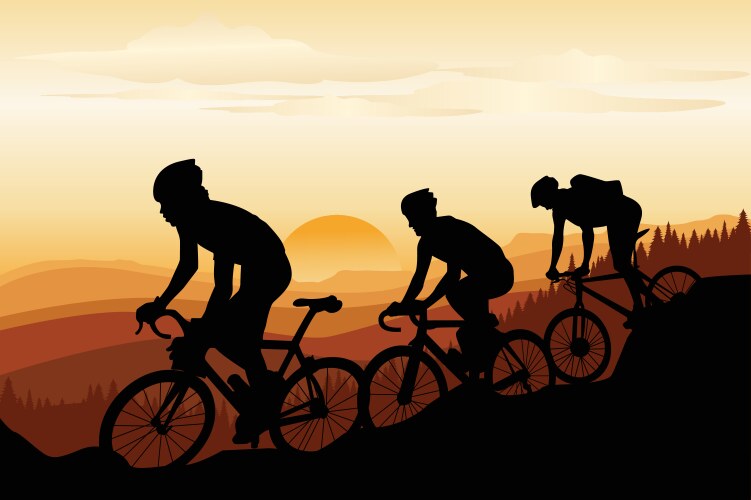 Mountain biker Royalty Free Vector Image - VectorStock