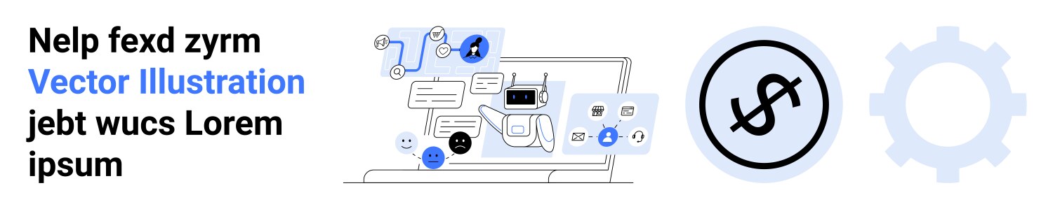 Digital workflow with tech elements and currency vector image