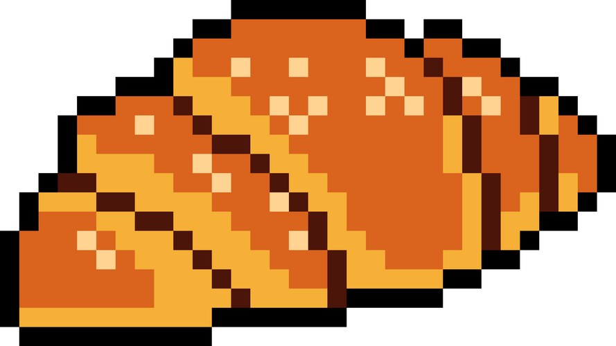 Pixel Art Toast Slice – Free Vector | VectorStock