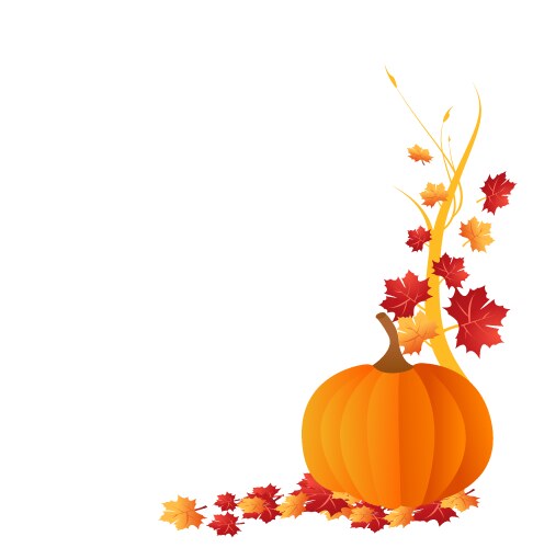 Autumn Pumpkin Harvest Vector Image