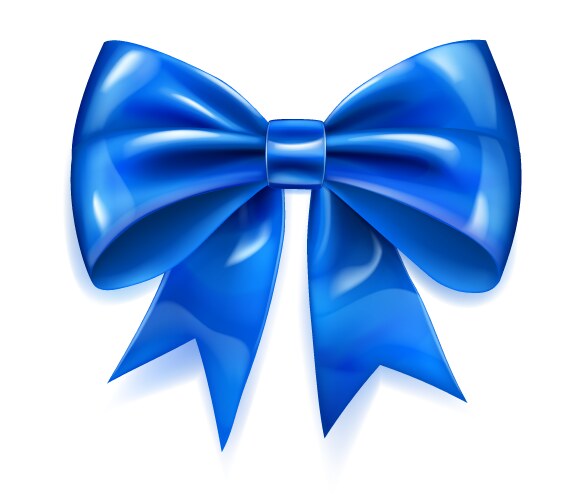 Big blue bow Royalty Free Vector Image - VectorStock