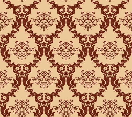 Damask pattern vector image