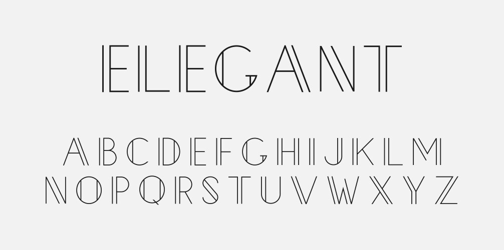 Elegant alphabet letters font classic design Vector Image