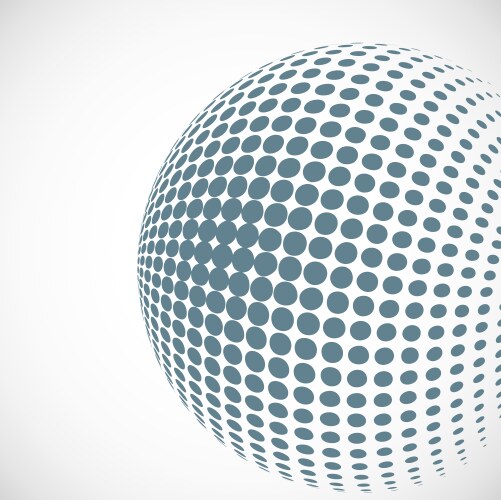 Collection of halftone sphere logo template Vector Image