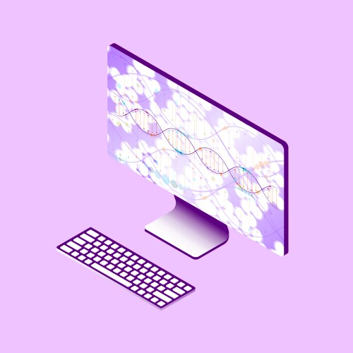 Alien DNA Strand - Futuristic Science – Royalty-Free Vector | VectorStock
