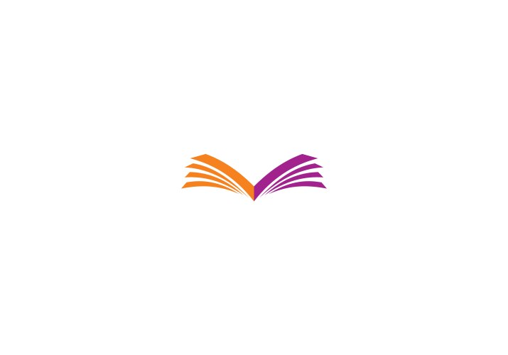 open book letter v logo vector image