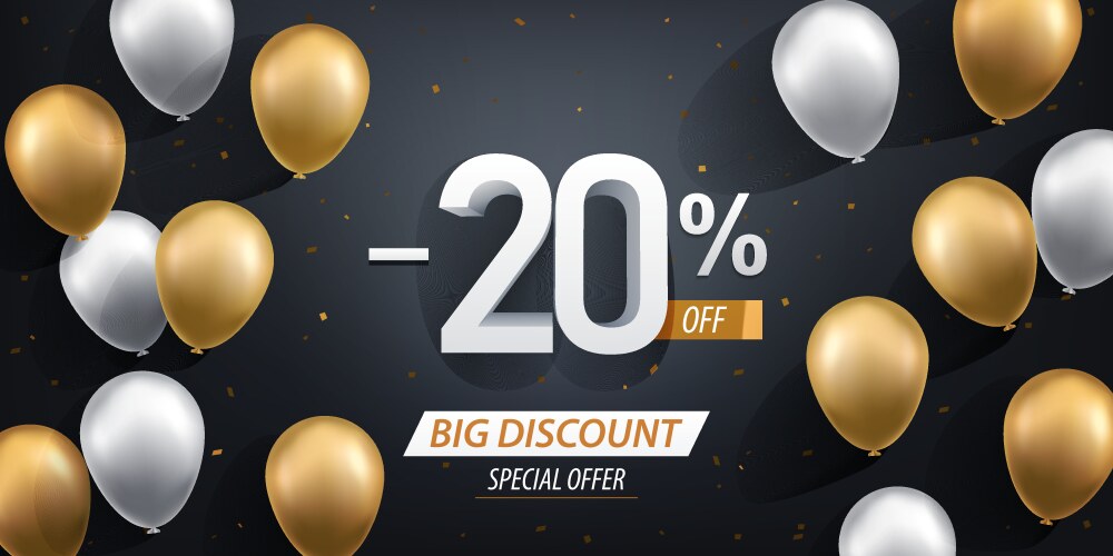 twenty percent discount vector image