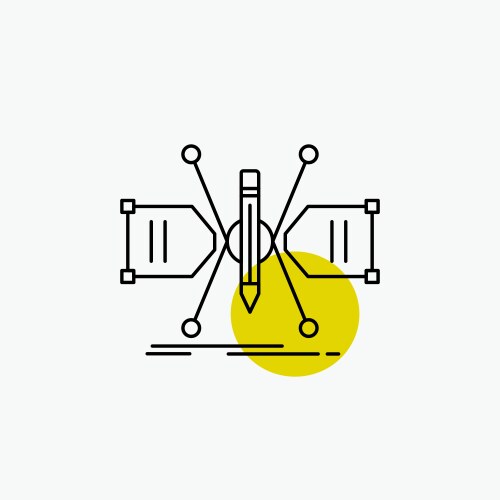 Architect constructing grid sketch structure line vector image