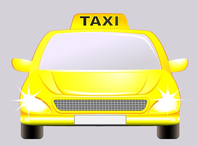 Isolated car with taxi sign vector image