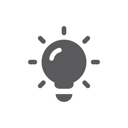 lightbulb black icon vector