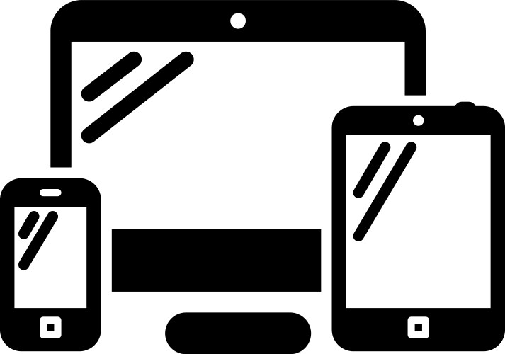 Mobile Computer Symbol Mobile computer logo icon design Royalty Free Vector Image