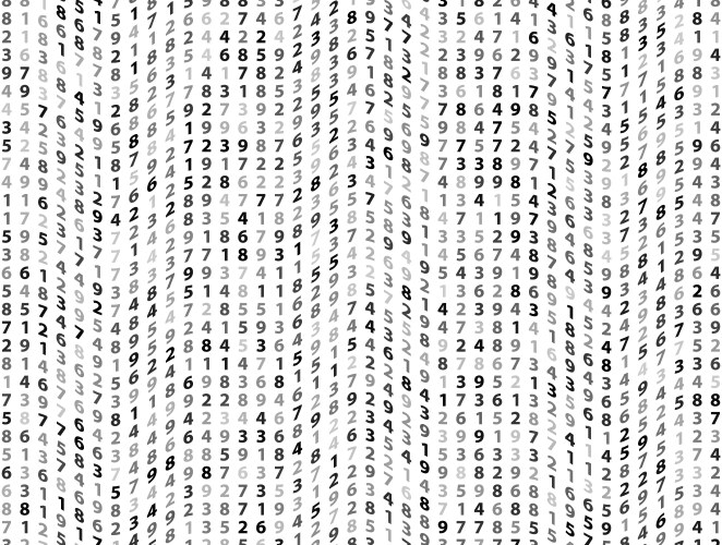 Abstract big data numeric vector image