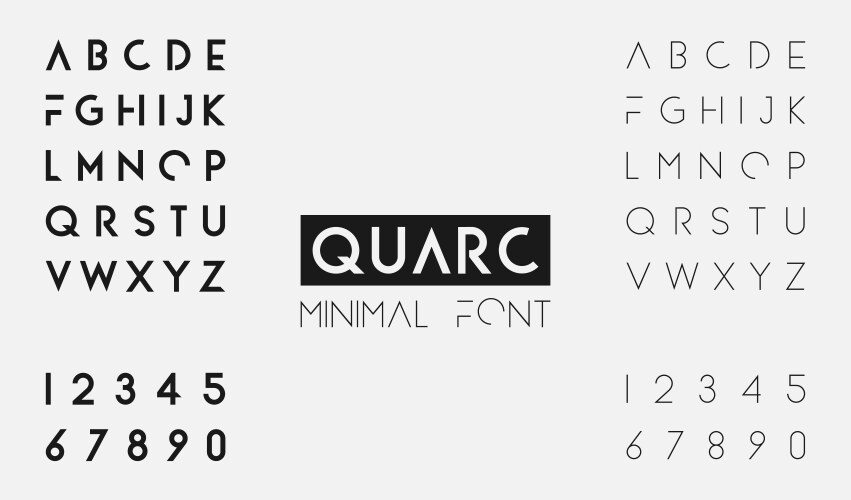 Abstract modern alphabet font creative futuristic Vector Image