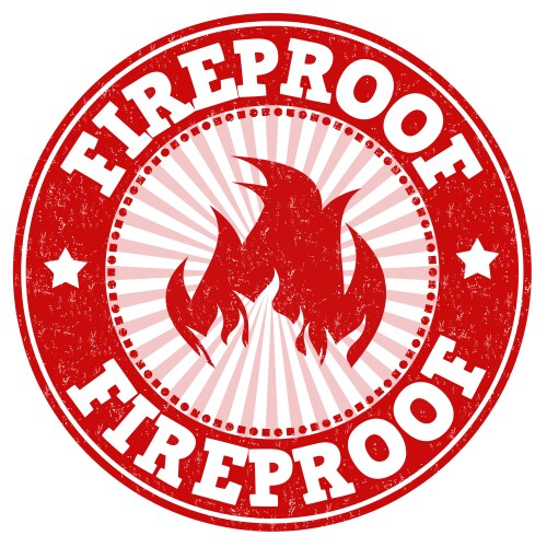 Fireproof Stamp - Red Seal Vector Image