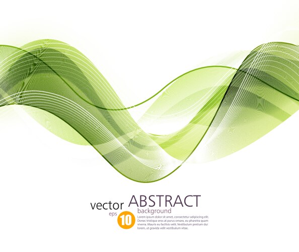 Abstract green wavy lines colorful Royalty Free Vector Image