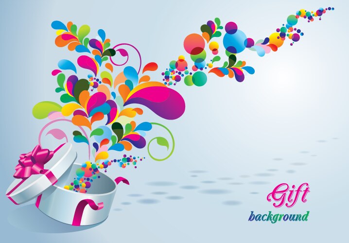 Gift Background Vector Beautiful flowers background Royalty Free Vector Image
