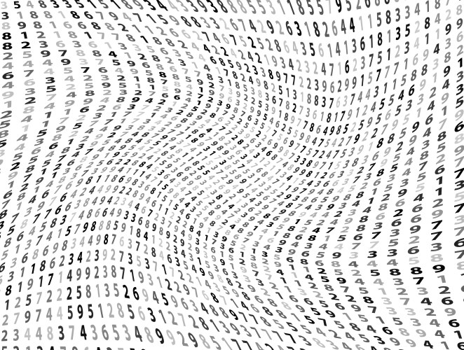 Abstract big data numeric vector image
