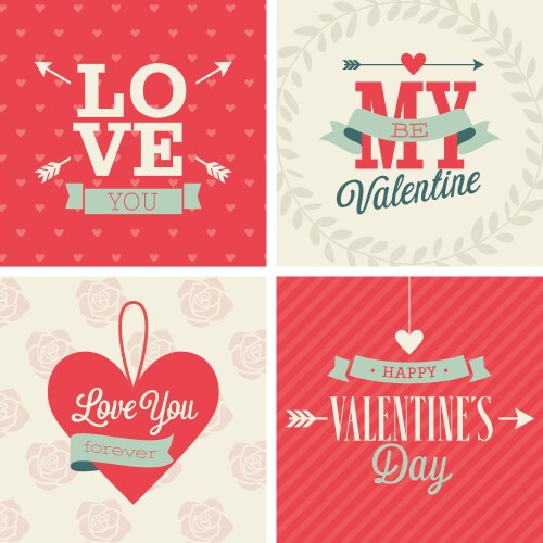Valentines day party flyer Royalty Free Vector Image