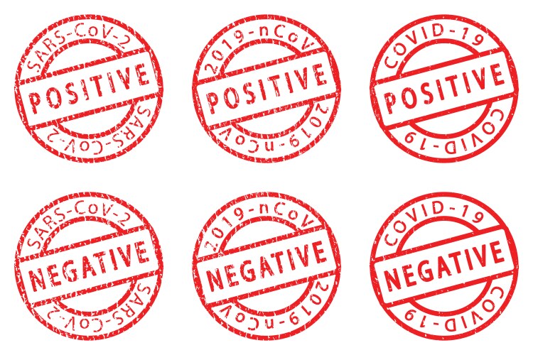 Covid19-19 grunge stamps vector image