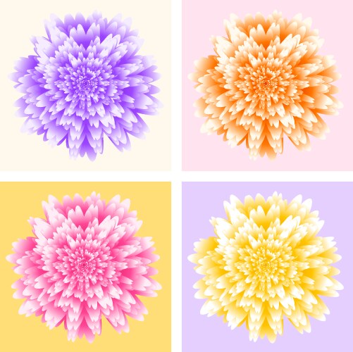 Abstract futuristic background fantastic flower vector image