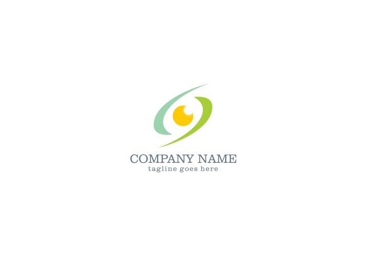 Optic eye color logo Royalty Free Vector Image