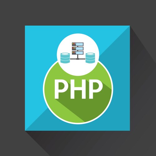 Php language data base storage vektorbild