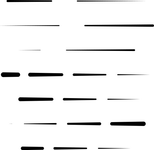Dashed irregular lines segment horizontal stripes vector image