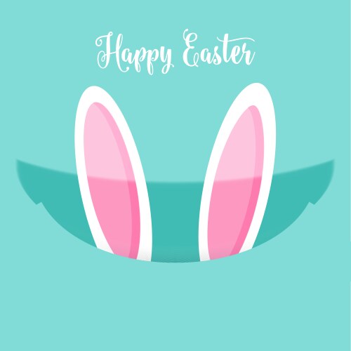 Happy easter card with rabbit ears Royalty Free Vector Image