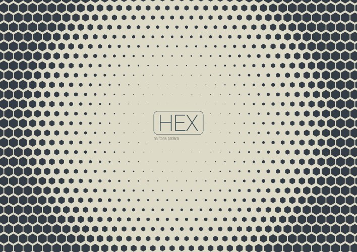 Abstract Geometric Halftone Hexagon Pattern vector image