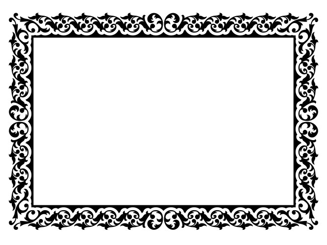 Simple ornamental decorative frame vector image