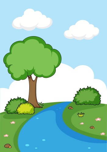 Nature tree on white background Royalty Free Vector Image