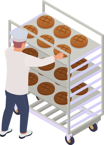 Isometric bakery Royalty Free Vector Image - VectorStock