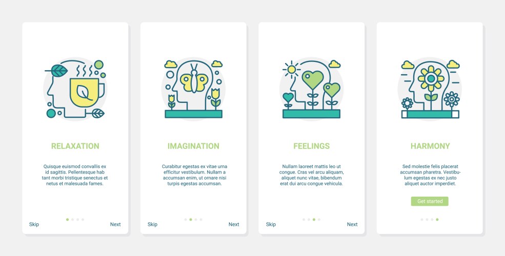 Mind process brain intellect education ux ui Vector Image