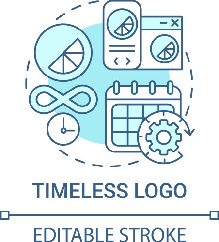 Timeless blue gradient concept icon – Royalty-Free Vector | VectorStock