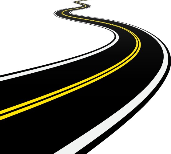 Winding road Royalty Free Vector Image - VectorStock