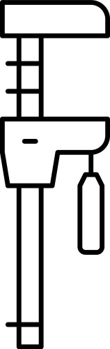 Parallel clamp line icon – Royalty-Free Vector | VectorStock