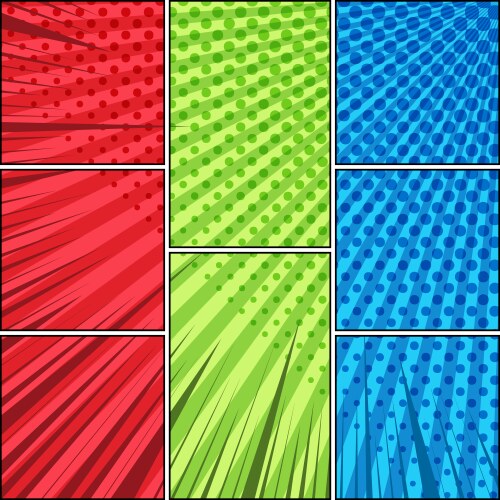 Bright comic book page red template Royalty Free Vector