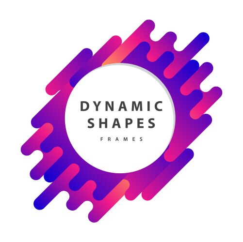 Dynamic wavy form with irregular parallel rounded vector image
