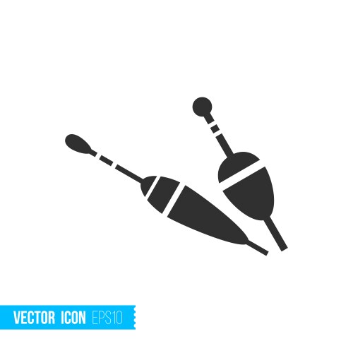 Fishing floats icon in silhouette flat style Vector Image