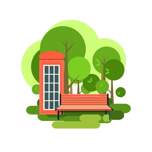City park Royalty Free Vector Image - VectorStock
