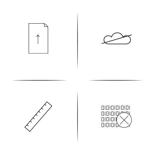 Web and text simple linear icon setsimple outline vector image