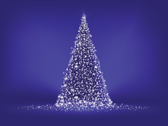Christmas tree made with sparkles and glitter Vector Image