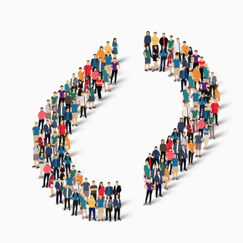 Great people crowd Royalty Free Vector Image - VectorStock