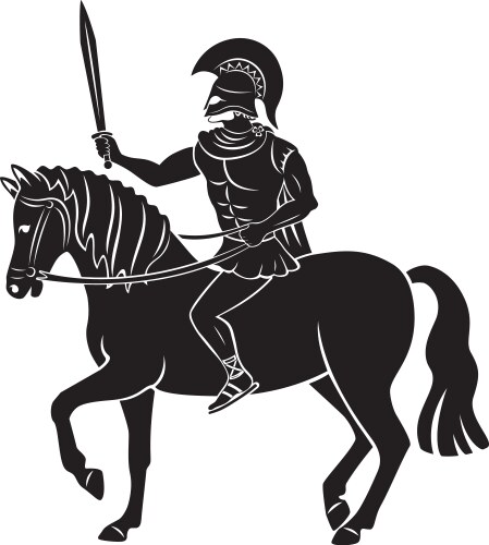 Ancient roman warrior Royalty Free Vector Image