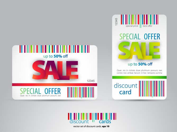 Sale card template design for your business vector image