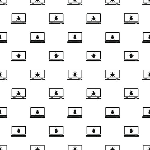 Bug in computer pattern simple style vector image