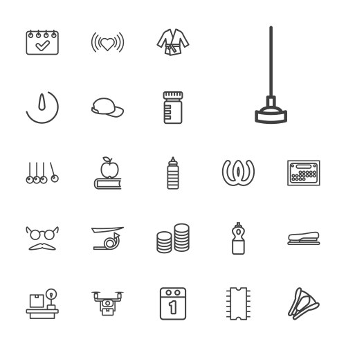 7 long icons (36847462) – Free Vector | VectorStock