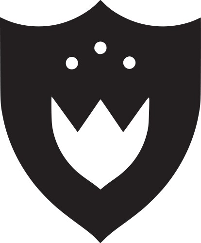 Black and white simple shield silhouette Vector Image